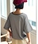 ワイド ドロスト ボーダーTシャツ
