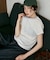 別注 Light Panel Rib Crew Tee