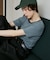 別注 Panel Rib Half Sleeve Tee