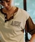 ヘンリーネック フットボール ロゴＴシャツ