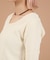 リボン付き 2WAY ワッフル 5分袖Tシャツ