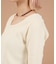 リボン付き 2WAY ワッフル 5分袖Tシャツ