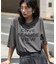 ルーズネック ピグメントロゴTシャツ