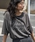 ルーズネック ピグメントロゴTシャツ