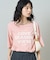 ルーズネック ピグメントロゴTシャツ