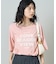 ルーズネック ピグメントロゴTシャツ