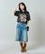 ”HELLO KITTY' Giddy Upコラージュ プリントTシャツ