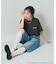 ”HAPIDANBUI” 目隠しコミック柄 プリントTシャツ