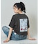”HAPIDANBUI” 目隠しコミック柄 プリントTシャツ
