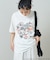 'HELLO KITTY' コラージュ プリントTシャツ