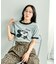 【MICKEY MOUSE】 Leopard logo ringer Tシャツ/ミッキーマウス