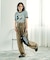 【MICKEY MOUSE】 Leopard logo ringer Tシャツ/ミッキーマウス