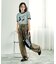 【MICKEY MOUSE】 Leopard logo ringer Tシャツ/ミッキーマウス