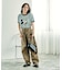 【MICKEY MOUSE】 Leopard logo ringer Tシャツ/ミッキーマウス