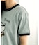【MICKEY MOUSE】 Leopard logo ringer Tシャツ/ミッキーマウス