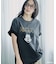 【MICKEY MOUSE】 Leopard logo Tシャツ/ミッキーマウス