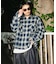 RED KAP × FREAK'S STORE 別注 クロップド フランネル ロングスリーブ ワークシャツ