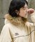 別注 Fur Hoodie Nylon Jacket