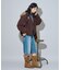 別注 Fur Hoodie Nylon Jacket