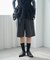 ベルト付き タック ハーフパンツ