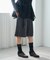 ベルト付き タック ハーフパンツ