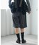 ベルト付き タック ハーフパンツ