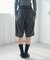 ベルト付き タック ハーフパンツ