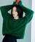 モヘア混 アルパカリブニットプルオーバー