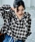別注 フード付き ネルシャツ