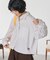別注 バックリボン ストライプ ロングスリーブシャツ