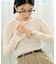 ウォッシャブル レースドッキング リブニット