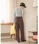 別注 チェック柄 タックワイドパンツ