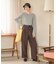 別注 チェック柄 タックワイドパンツ