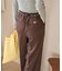 別注 チェック柄 タックワイドパンツ