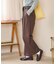 別注 チェック柄 タックワイドパンツ