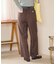 別注 チェック柄 タックワイドパンツ