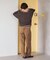 別注 チェック柄 タックワイドパンツ