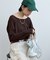 シアーワッフルルーズTシャツ