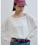 シアーワッフルルーズTシャツ