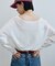 シアーワッフルルーズTシャツ