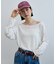シアーワッフルルーズTシャツ