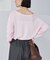 シアーワッフルルーズTシャツ