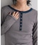 別注 Panel rib Henley Long Sleeve T-shirt