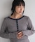 別注 Panel rib Henley Long Sleeve T-shirt