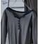 別注 Panel rib Henley Long Sleeve T-shirt