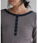 別注 Panel rib Henley Long Sleeve T-shirt