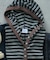 別注 Panel Rib Hoodie Cardigan