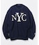 リラックスフィット NYCロゴ クルーネックスウェット