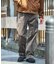 ストレートシルエット フロッキー ワイドデニムパンツ