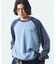リラックスフィット NYCロゴ ピグメント ワッフル ラグランスリーブ L/S Tシャツ